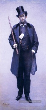 portrait Tableau Peinture - Portrait de Paul Hugot Gustave Caillebotte